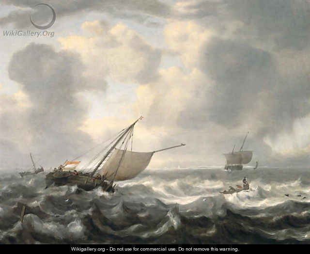 Ships on a Choppy Sea - Hendrik van Anthonissen