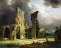 Glastonbury Abbey with the Tor beyond - George Arnald