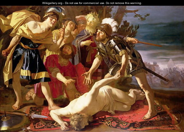 Achilles- deciding to resume fighting upon the death of Patrocles - Dirck Van Baburen