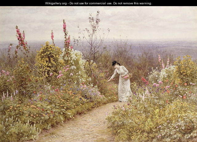 A Garden In October, Aldworth - Helen Mary Elizabeth Allingham, R.W.S.