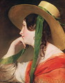 Girl in a Yellow Straw Hat - Friedrich Ritter von Amerling