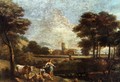 Landscape with Shepherds and Fishermen - Giuseppe Zais