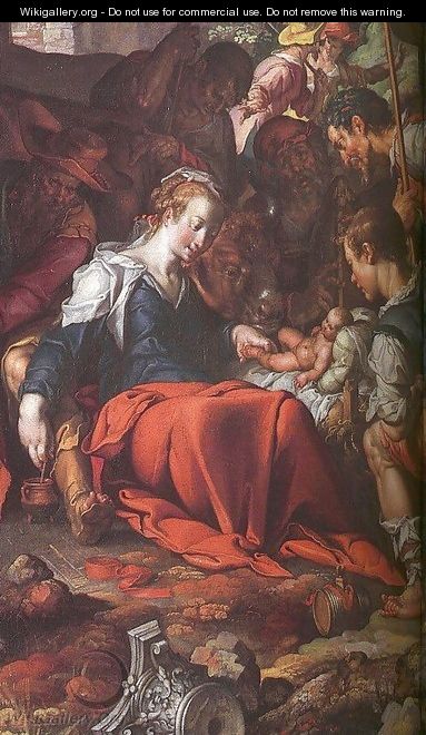 Adoration of the Shepherds (detail) - Joachim Wtewael (Uytewael)