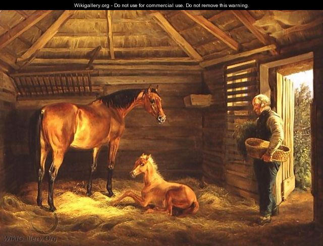 English Mare With Her Foals 1833 - Adam Albrecht
