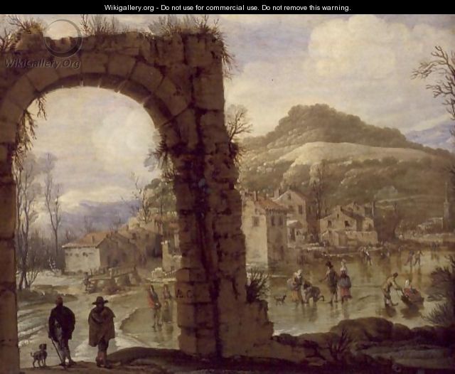Winter Scene with an Arch - AB. C.