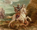 St. George slaying the dragon - Hans Von Aachen