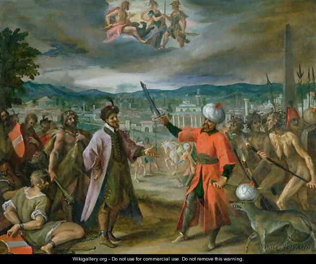 Allegory of the Turkish Wars- The Declaration of War at Constantinople, 1603-04 - Hans Von Aachen