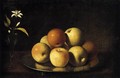 Still-Life with Plate of Apples and Orange Blossom c. 1640 - Juan de Zurbaran