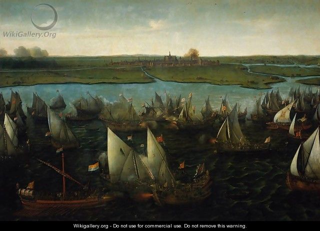 Battle of Haarlemmermeer c. 1621 - Hendrick Cornelisz. Vroom