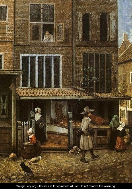 Street Scene with Bakery - Jacobus Vrel