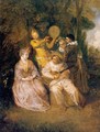 The Italian Serenade 1718 - Jean-Antoine Watteau