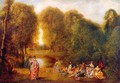 Gathering in a Park 1718 - Jean-Antoine Watteau