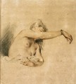 Nude with Right Arm Raised 1717-18 - Jean-Antoine Watteau