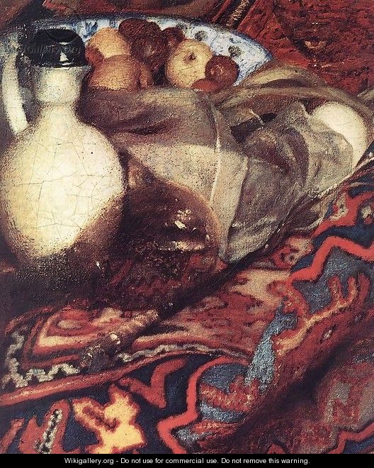 A Woman Asleep at Table (detail-3) c. 1657 - Jan Vermeer Van Delft