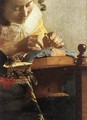 The Lacemaker (detail-1) 1669-70 - Jan Vermeer Van Delft