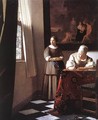 Lady Writing a Letter with Her Maid c. 1670 - Jan Vermeer Van Delft