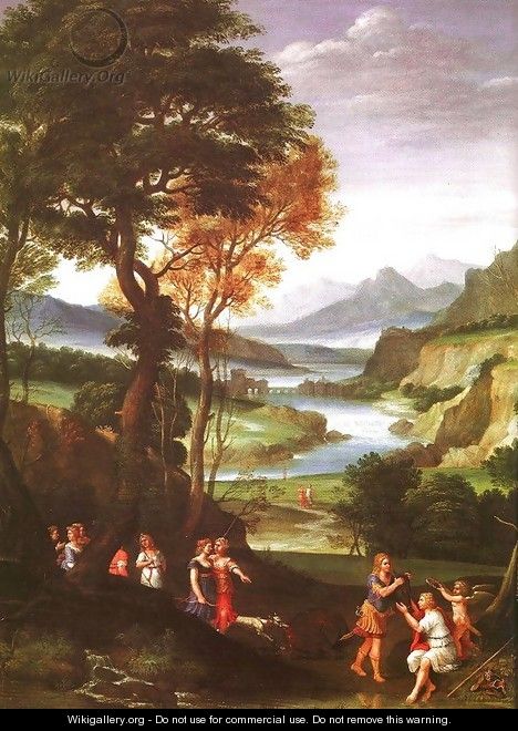 Landscape with Meleager and Atlanta 1613 - Gian Battista Viola