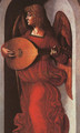 Angel in Red with a Lute 1490 - Associate of Leonardo da Vinci