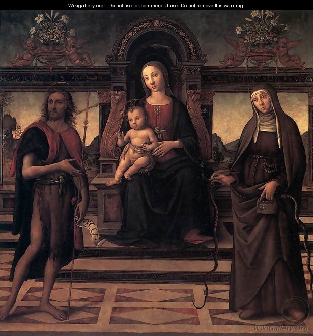 Virgin and Child with Sts John the Baptist and Verdiana 1490s - Italian Unknown Masters