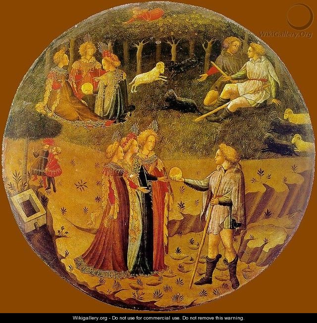 The Judgement of Paris 1430-40 - Italian Unknown Masters