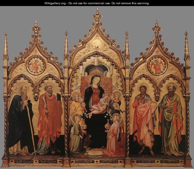 Madonna and Child Enthroned with Saints 1400-50 - Italian Unknown Masters