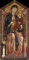 Virgin and Child Enthroned with St Dominic, St Martin and Two Angels c. 1290 - Italian Unknown Masters