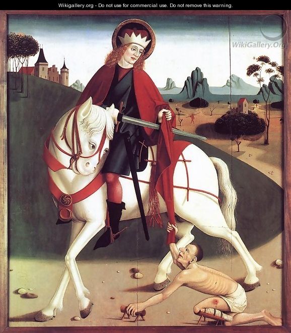 Saint Martin and the Beggar (2) c. 1490 - Hungarian Unknown Masters