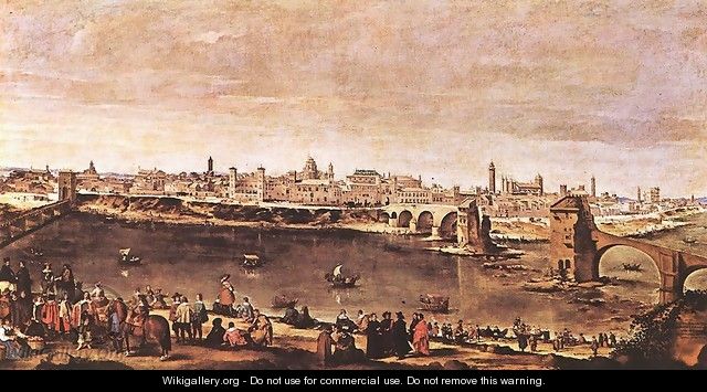 View of Zaragoza 1647 - Diego Rodriguez de Silva y Velazquez