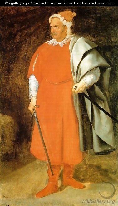 The Buffoon Don Cristobal de Castaneda y Pernia (Barbarroja) 1637-40 - Diego Rodriguez de Silva y Velazquez