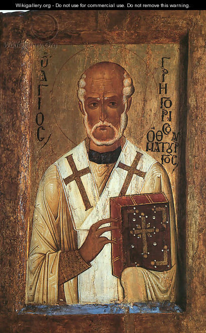Icon of Saint Grigorii the Miracle-Worker (12th century) - Byzantine Unknown Master