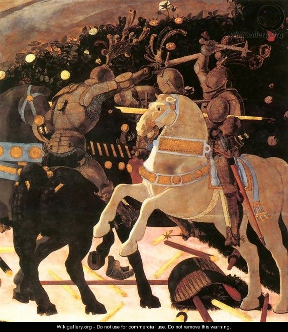 Niccolò da Tolentino Leads the Florentine Troops (detail) 1450s - Paolo Uccello