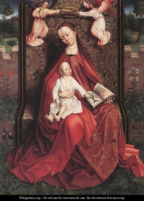 Virgin and Child Crowned by Two Angels 1490s - Flemish Unknown Masters