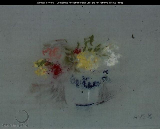 Flowers in a Blue and White Jar - Hercules Brabazon Brabazon