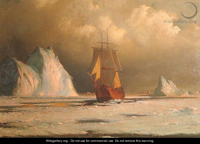 Working Through the Ice in Melville Bay - William Bradford