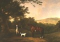 Portrait of a Boy, a Terrier and a Chestnut Pony - John Boultbee