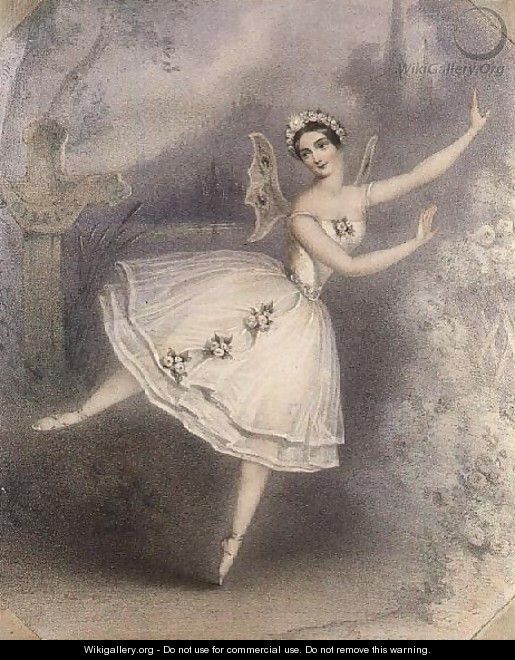 Carlotta Grisi as Giselle, Paris, c.1841 - Auguste Jules Bouvier, N.W.S.