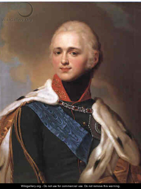 Portrait of Alexander I - Vladimir Lukich Borovikovsky