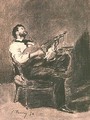 The Mandoline Player - François Bonvin