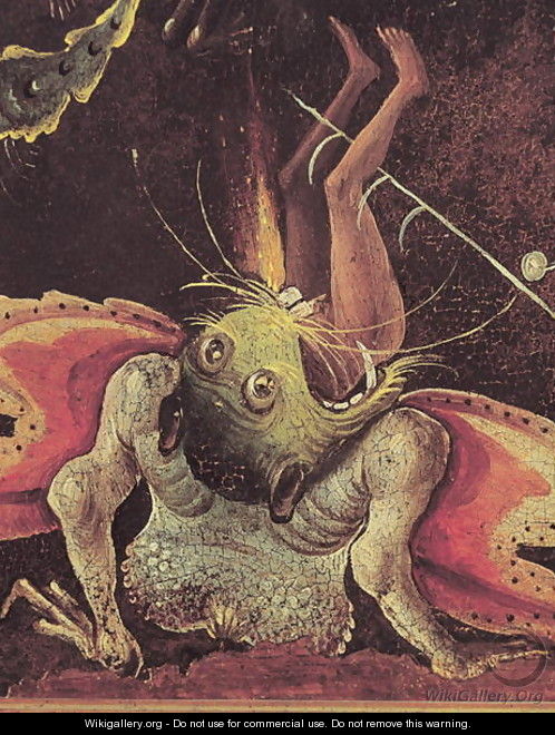 The Last Judgement (detail of a man being eaten by a monster) c.1504 - Hieronymous Bosch