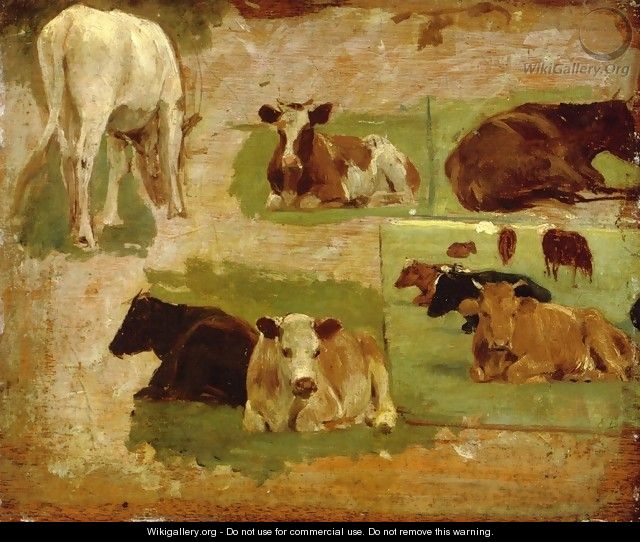Study of Cows c.1860 - Eugène Boudin