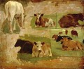 Study of Cows c.1860 - Eugène Boudin