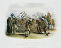 Ischoha-Kakoschochata, Dance of the Mandan Indians, plate 25 from volume 1 of `Travels in the Interior of North America' - Karl Bodmer