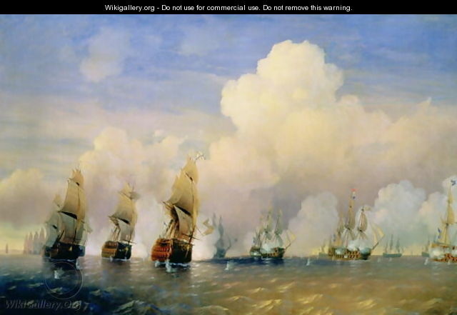 The Russo-Swedish Sea War near Kronstadt in 1790 - Aleksei Petrovich Bogolyubov