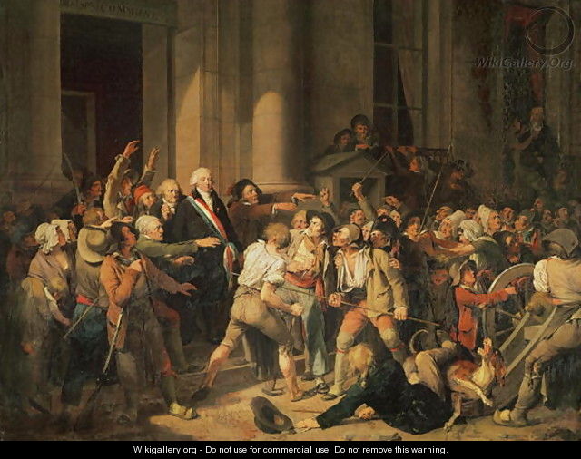 Act of Courage of Monsieur Defontenay, Mayor of Rouen, 29th August 1792 - Louis Léopold Boilly