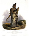 Mexkemahuastan, Chief of the Gros-Ventres of the Prairies, plate 20 from Volume 1 of 'Travels in the Interior of North America' 1843 - Karl Bodmer