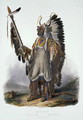 Mato-Tope, a Mandan Chief, plate 13 from Volume 2 of 'Travels in the Interior of North America' 1844 - Karl Bodmer