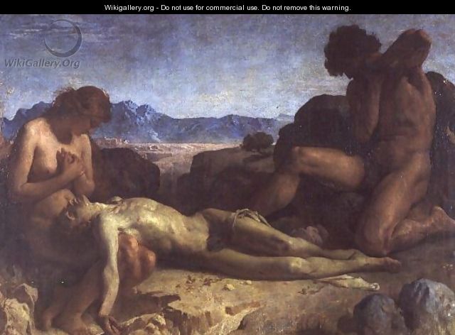 Adam and Eve finding the body of Abel - Léon Bonnat