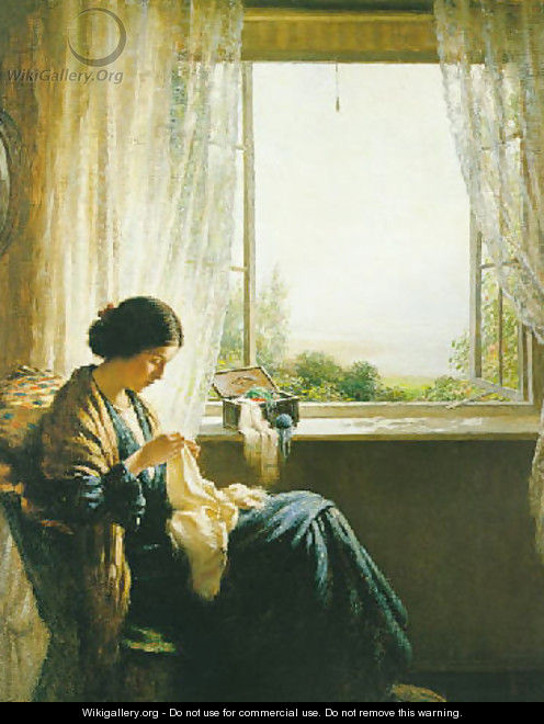 Sewing by a window 1915 - William Kay Blacklock