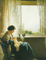 Sewing by a window 1915 - William Kay Blacklock