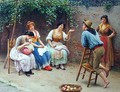 Die Plauderei - Chatting - Eugene de Blaas